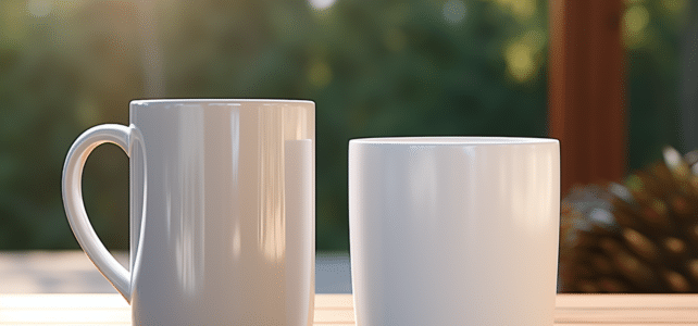 Comparaison des volumes : du mug à la tasse à café